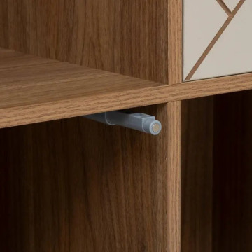 Etagère 4 cases 2 portes Mix'n'Match MDF 5five - Le Dépôt Bailleul