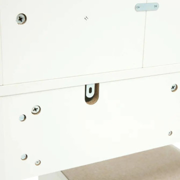 Coiffeuse avec tabouret Dolo 125 cm blanc 5five - Le Dépôt Bailleul