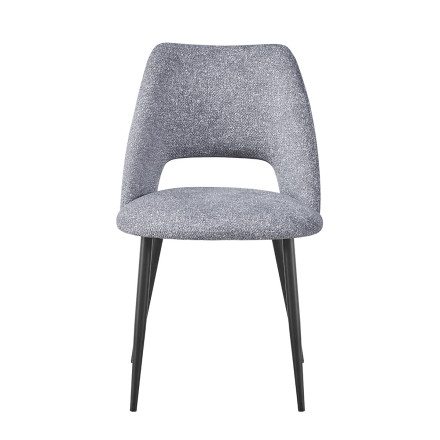 Chaise repas tissu chenille gris Tom Takasit  - Le Dépôt Bailleul