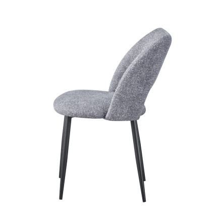 Chaise repas tissu chenille gris Tom Takasit  - Le Dépôt Bailleul
