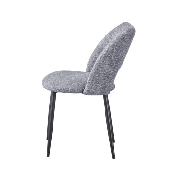 Chaise repas tissu chenille gris Tom Takasit  - Le Dépôt Bailleul