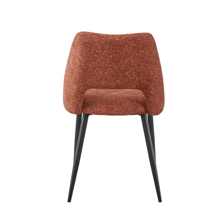 Chaise repas tissu chenille terracotta  Tom Takasit  - Le Dépôt Bailleul