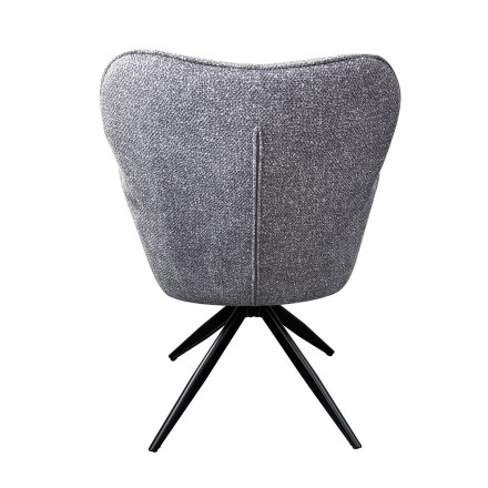 Fauteuil repas pivotant tissu chenille gris Malo Takasit  - Le Dépôt Bailleul