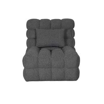 Fauteuil massant électrique tissu gris Millie Takasit - Le Dépôt Bailleul