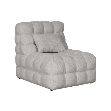 Fauteuil massant électrique tissu beige Millie Takasit - Le Dépôt Bailleul