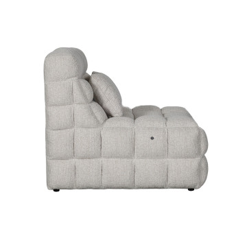 Fauteuil massant électrique tissu beige Millie Takasit - Le Dépôt Bailleul