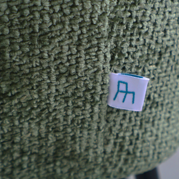 Tabouret de bar Zoé tissu chenille vert Takasit - Le Dépôt Bailleul