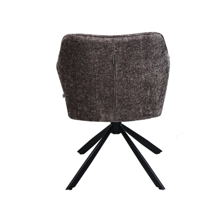 Chaise repas Zoé gris pieds métal noir Takasit  - Le Dépôt Bailleul