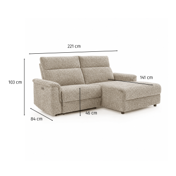 Canapé d'angle relax droit Mathis beige Takasit - Le Dépôt Bailleul