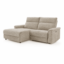 Canapé d'angle relax gauche Mathis beige Takasit - Le Dépôt Bailleul