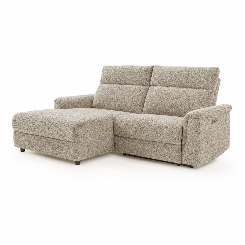 Canapé d'angle relax gauche Mathis beige Takasit - Le Dépôt Bailleul