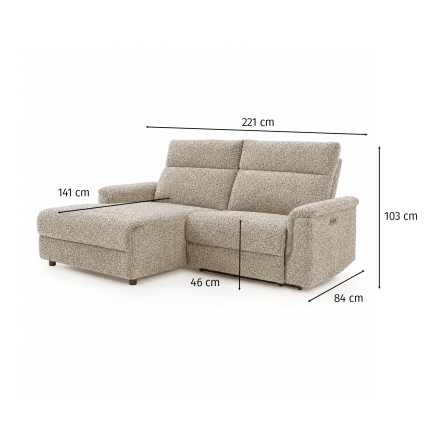 Canapé d'angle relax gauche Mathis beige Takasit - Le Dépôt Bailleul