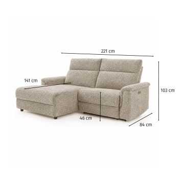 Canapé d'angle relax gauche Mathis beige Takasit - Le Dépôt Bailleul