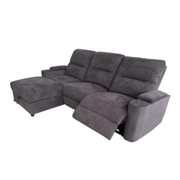 Canapé angle gauche relax électrique gris Gabin Takasit - Le Dépôt Bailleul