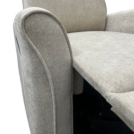 Fauteuil 1 place relax manuel Oscar beige Takasit- Le Dépôt Bailleul