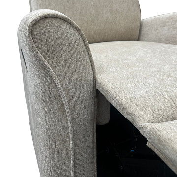 Fauteuil 1 place relax manuel Oscar beige Takasit- Le Dépôt Bailleul