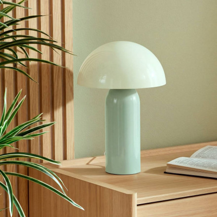 Lampe bicolore 37 cm Lito métal vert céladon Atmosphera - Le Dépôt Bailleul