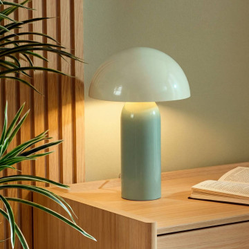 Lampe bicolore 37 cm Lito métal vert céladon Atmosphera - Le Dépôt Bailleul