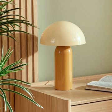 Lampe bicolore 37 cm Lito métal ocre Atmosphera - Le Dépôt Bailleul