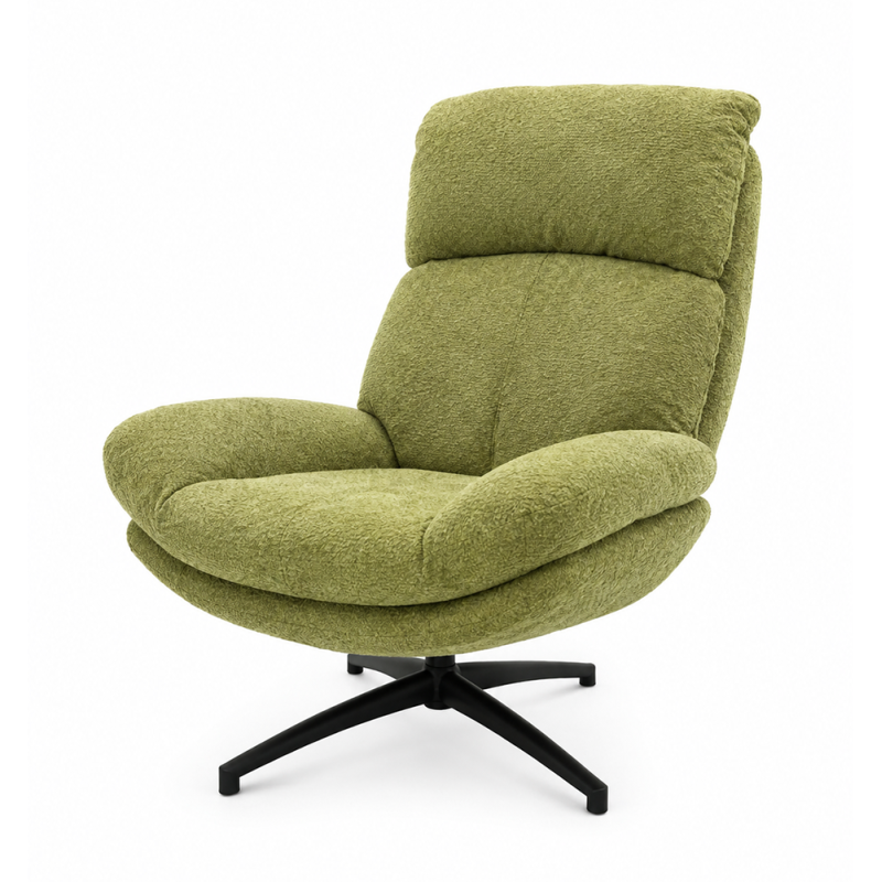 Fauteuil bas pivotant et inclinable Noam vert Takasit - Le Dépôt Bailleul