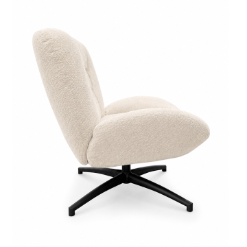 Fauteuil bas pivotant Ethan beige Takasit - Le Dépôt Bailleul