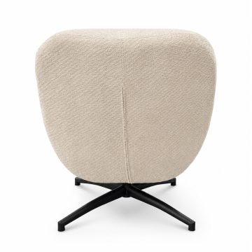 Fauteuil bas pivotant Ethan beige Takasit - Le Dépôt Bailleul