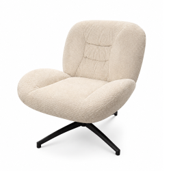 Fauteuil bas pivotant Ethan beige Takasit - Le Dépôt Bailleul