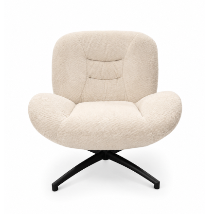 Fauteuil bas pivotant Ethan beige Takasit - Le Dépôt Bailleul