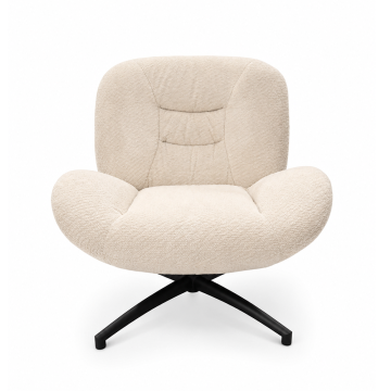 Fauteuil bas pivotant Ethan beige Takasit - Le Dépôt Bailleul