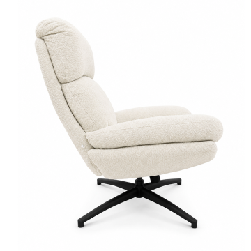 Fauteuil bas pivotant et inclinable Noam beige Takasit - Le Dépôt Bailleul