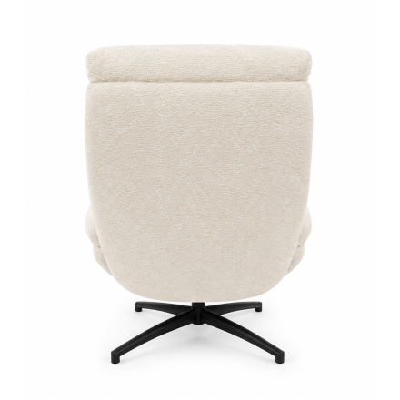 Fauteuil bas pivotant et inclinable Noam beige Takasit - Le Dépôt Bailleul