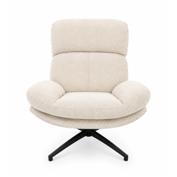 Fauteuil bas pivotant et inclinable Noam beige Takasit - Le Dépôt Bailleul
