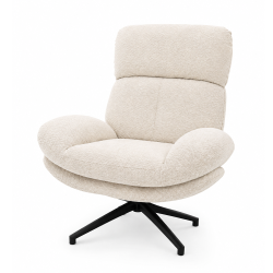 Fauteuil bas pivotant et inclinable Noam beige Takasit - Le Dépôt Bailleul