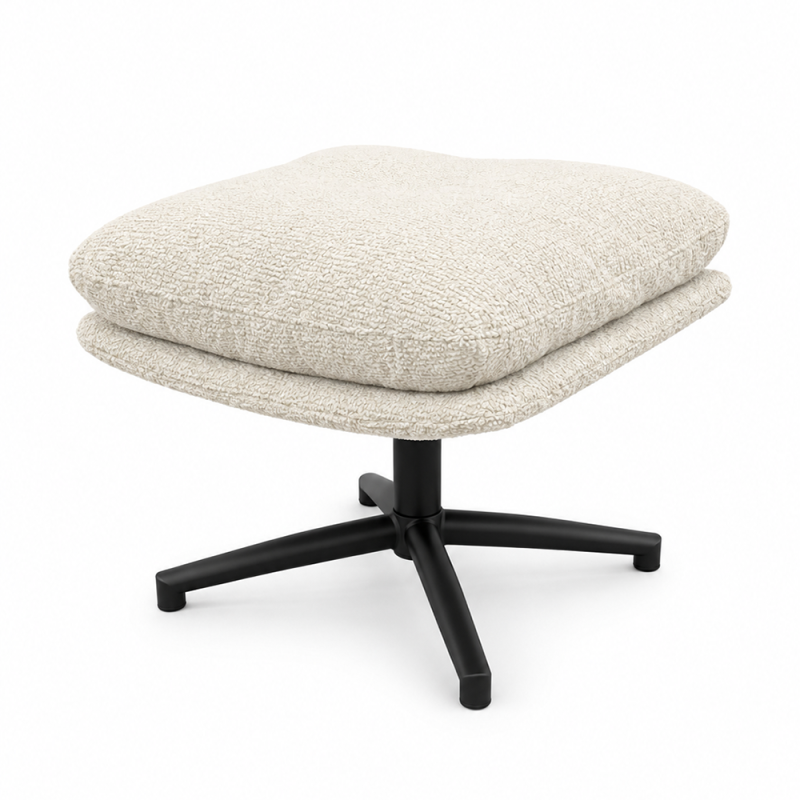 Pouf repose pieds Noam beige Takasit - Le Dépôt Bailleul