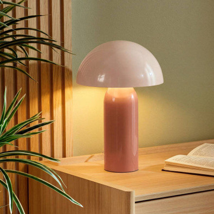 Lampe bicolore 37 cm Lito métal rose Atmosphera - Le Dépôt Bailleul