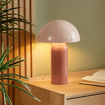 Lampe bicolore 37 cm Lito métal rose Atmosphera - Le Dépôt Bailleul