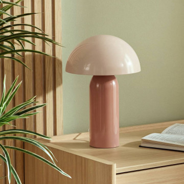 Lampe bicolore 37 cm Lito métal rose Atmosphera - Le Dépôt Bailleul