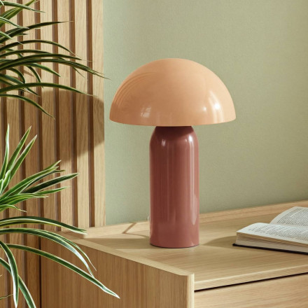 Lampe bicolore 37 cm Lito métal terracotta Atmosphera - Le Dépôt Bailleul