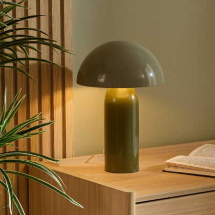 Lampe bicolore 37 cm Lito métal kaki Atmosphera - Le Dépôt Bailleul