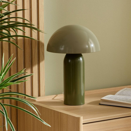 Lampe bicolore 37 cm Lito métal kaki Atmosphera - Le Dépôt Bailleul