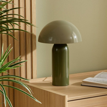 Lampe bicolore 37 cm Lito métal kaki Atmosphera - Le Dépôt Bailleul