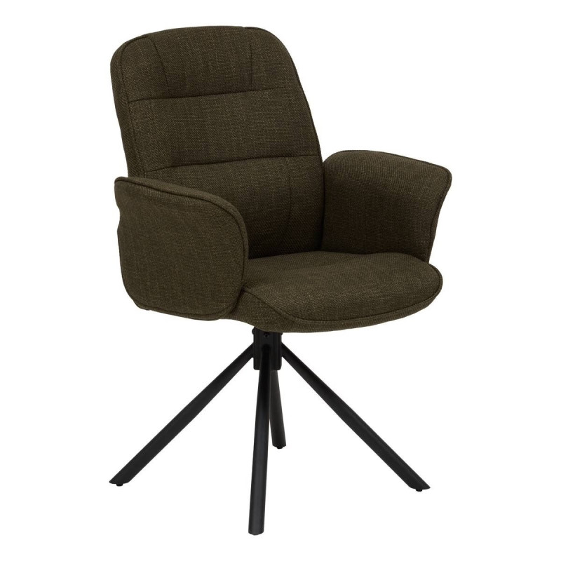 Fauteuil de bureau pivotant Sisco vert kaki Atmosphera - Le Dépôt Bailleul