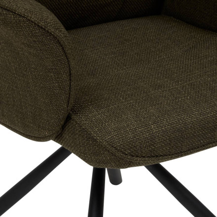 Fauteuil de bureau pivotant Sisco vert kaki Atmosphera - Le Dépôt Bailleul