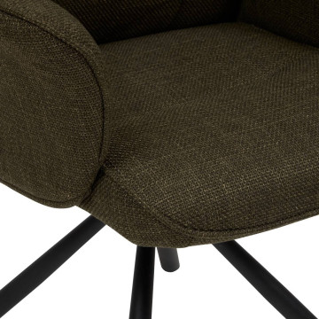 Fauteuil de bureau pivotant Sisco vert kaki Atmosphera - Le Dépôt Bailleul