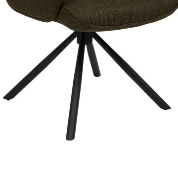 Fauteuil de bureau pivotant Sisco vert kaki Atmosphera - Le Dépôt Bailleul