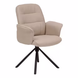 Fauteuil de bureau pivotant Sisco beige Atmosphera - Le Dépôt Bailleul