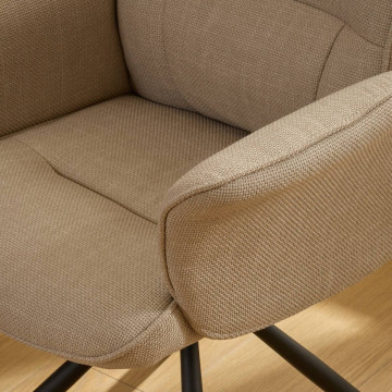 Fauteuil de bureau pivotant Sisco beige Atmosphera - Le Dépôt Bailleul