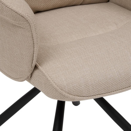 Fauteuil de bureau pivotant Sisco beige Atmosphera - Le Dépôt Bailleul