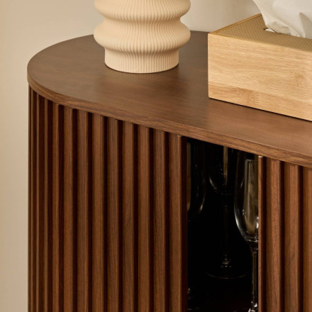 Buffet 2 portes Alcove effet noyer Atmosphera - Le Dépôt Bailleul