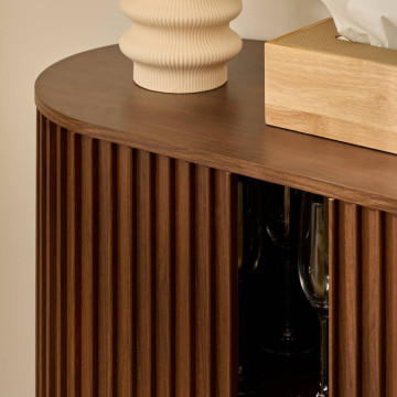 Buffet 2 portes Alcove effet noyer Atmosphera - Le Dépôt Bailleul
